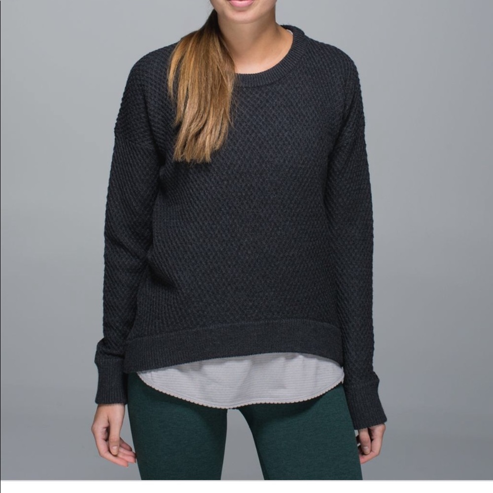 lululemon wool yogi crew sweater size 4 S XS